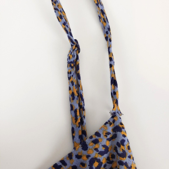 Seafolly SIZE XS Spahetti Strap Spirit Animal Print Button Front Midi Dress FLAW - Picture 12 of 13